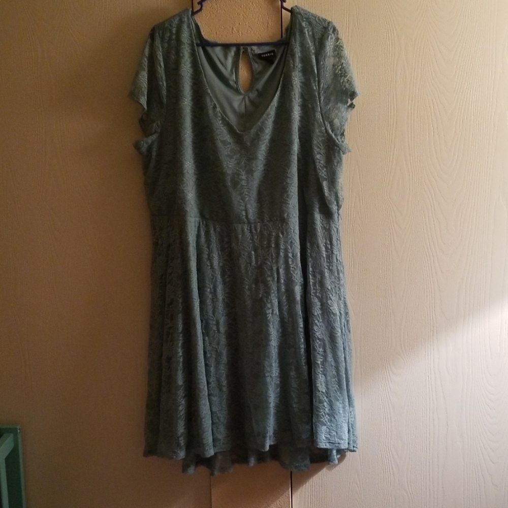 Torrid blue lace dress size 3